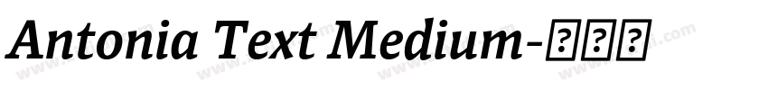 Antonia Text Medium字体转换
